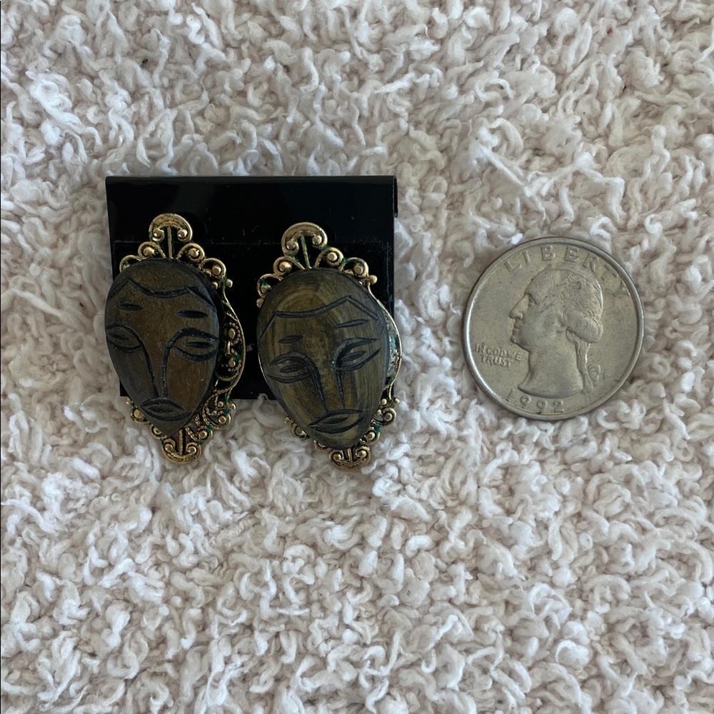 Vintage Style Mask Earrings